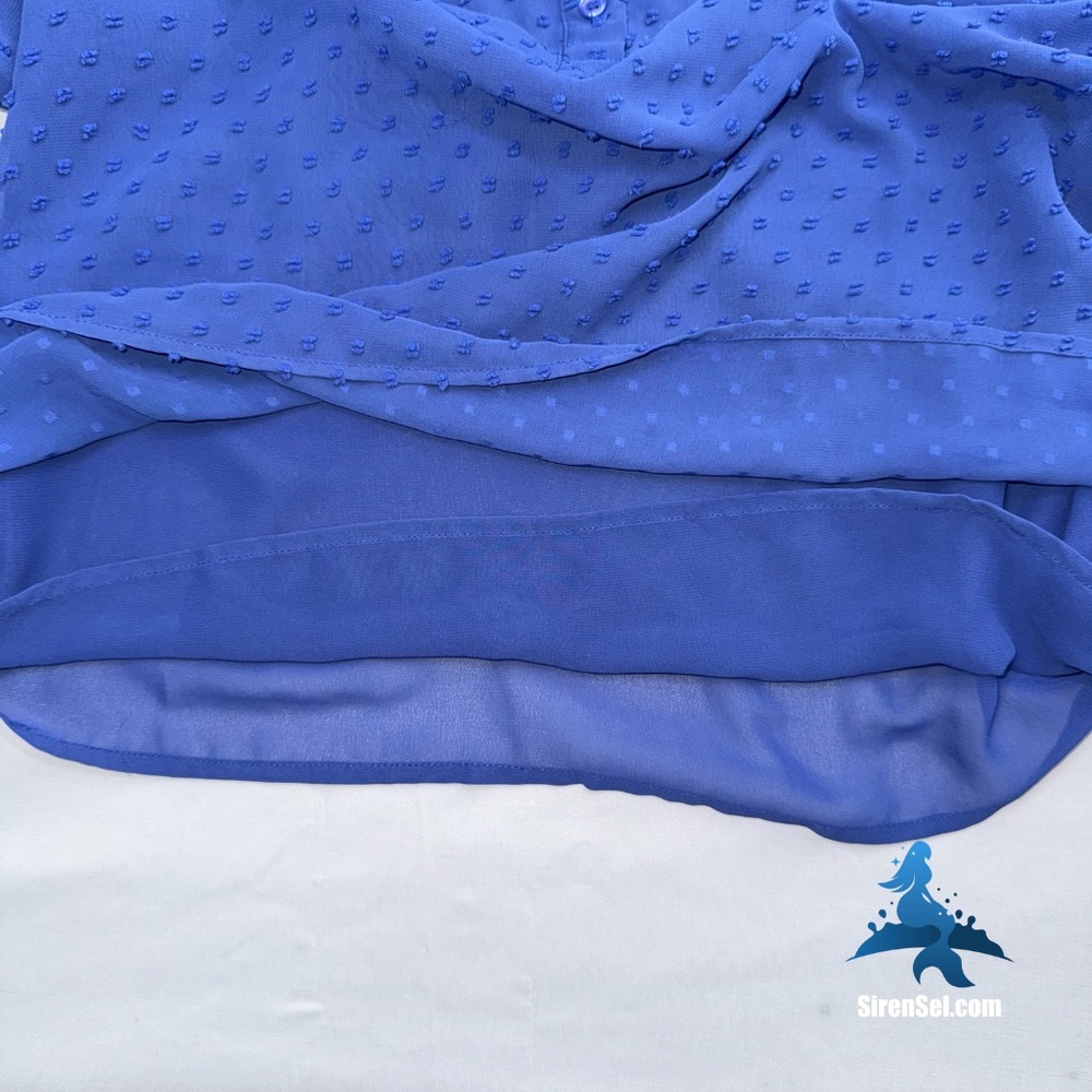 1164 J. Crew Sleeveless Blouse - Size 8 - Blue - Picture 13 of 16